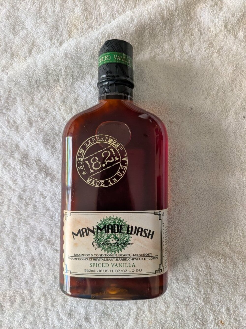 Man Made 3 in 1 Wash 18.21 - Spiced Vanilla Scent- 18 FL OZ - NWT